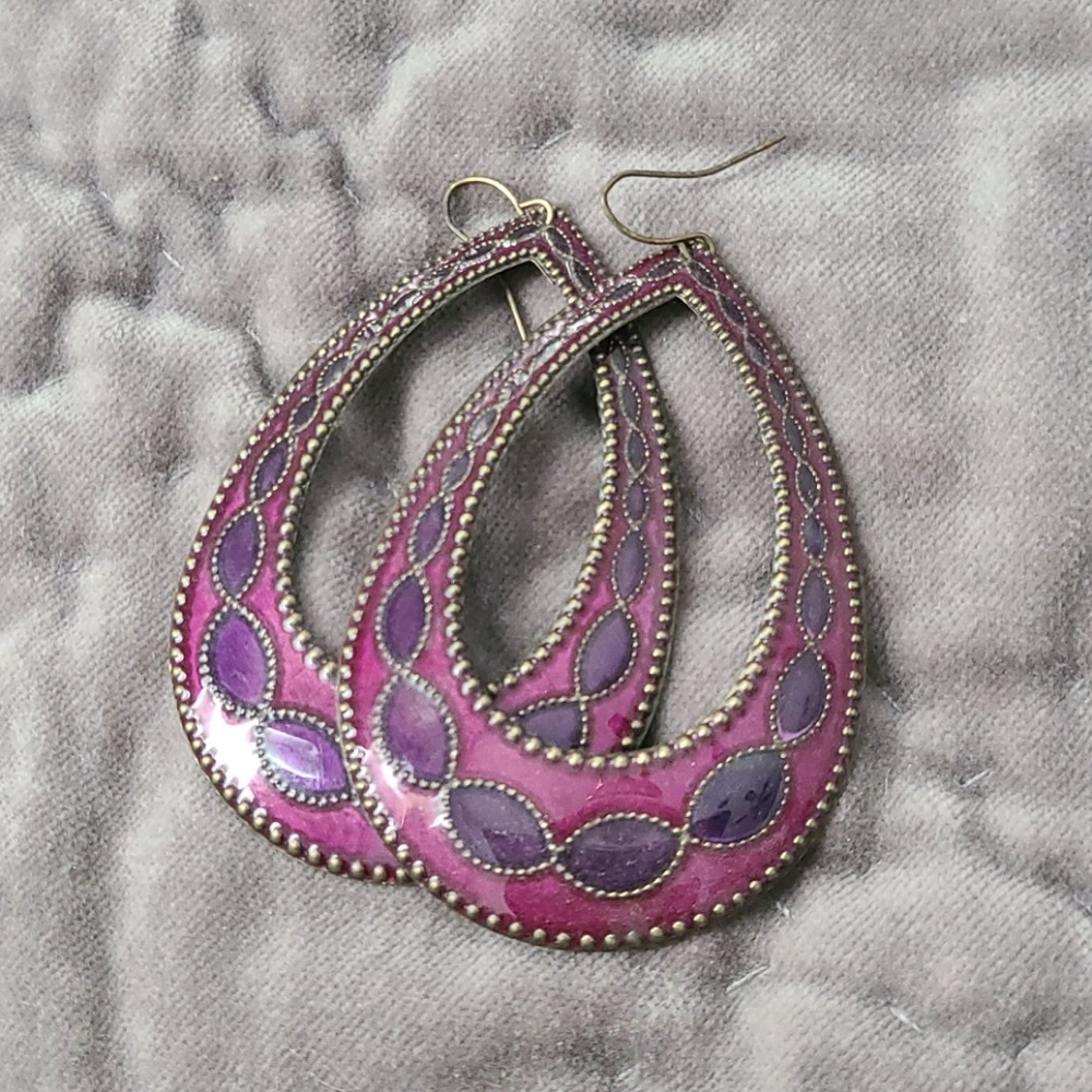 Vintage Enameled Earrings